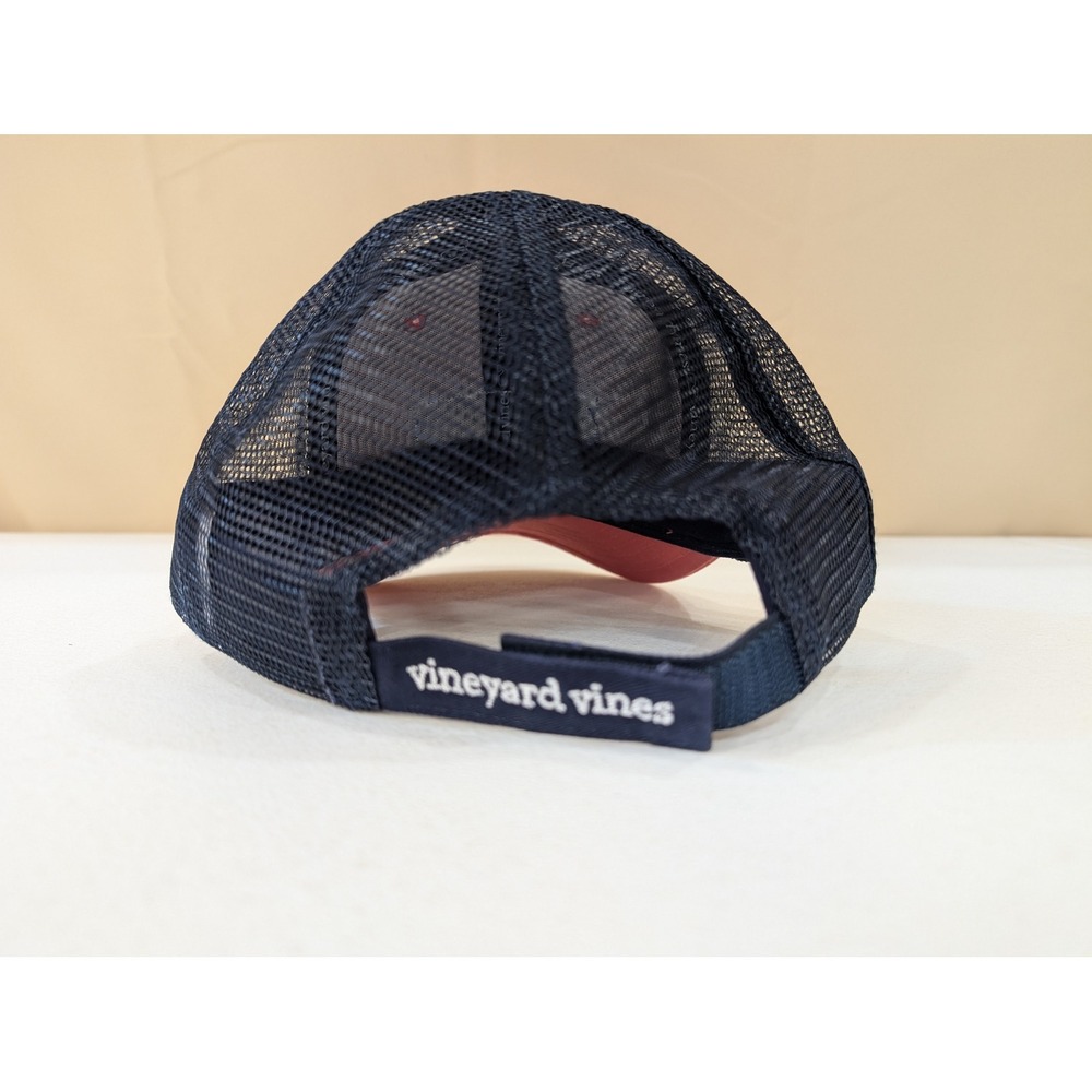 Vineyard Vines Trucker Hat Salmon Pink Mesh Back Adjustable Cap Menswear Hook - Picture 3 of 5